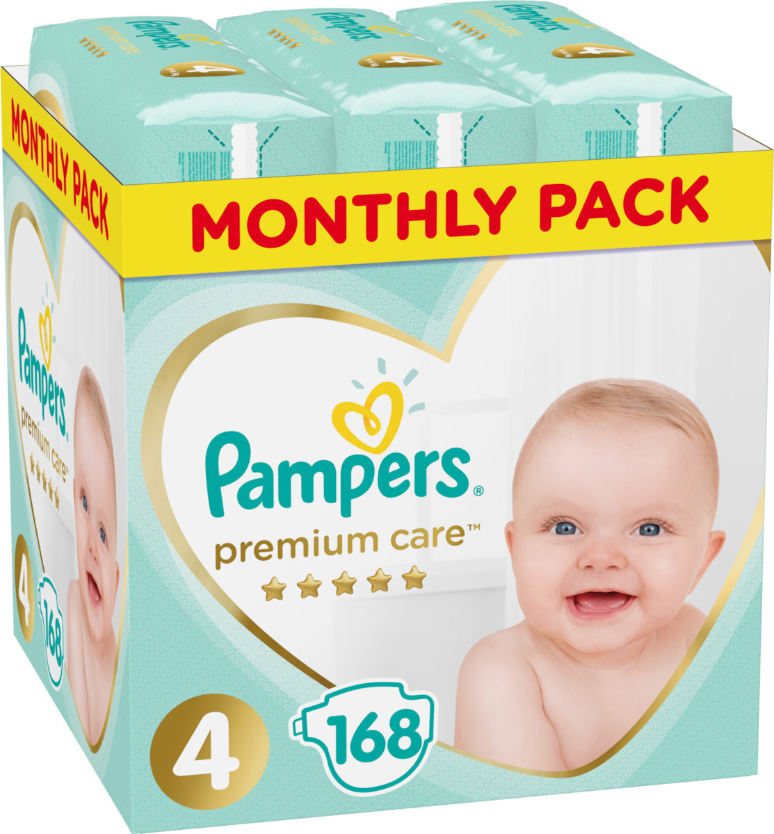 Pannolini Pampers Premium Box S4 - 168 Pezzi, Assorbente E Morbido Per Neonati - Foto 13