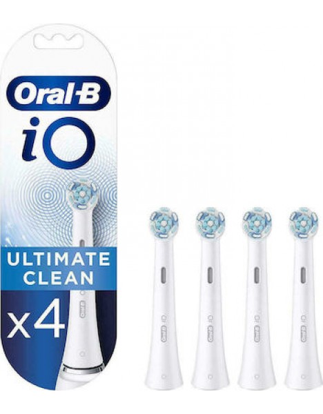 Oral-B iO Ultimate Clean White Ανταλλακτικές Κεφαλές για Ηλεκτρική Οδοντόβουρτσα 4τμχ