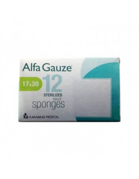 Alfa Gauze Αποστειρωμένη Γάζα 17cm x 30cm x 12τμχ KARABINIS MEDICAL