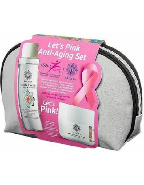 Garden Let's Pink Anti-Aging Set Αντιρυτιδική Κρέμα για Πρόσωπο και Μάτια, 50ml + Micellar Water 3 in 1 Νερό Καθαρισμού με Βιταμίνη C 100ml