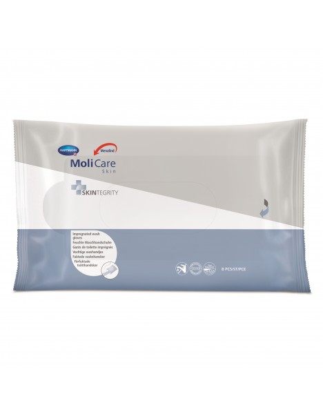 Hartmann molicare SKINTEGRITY Menalind Professional Protect Clean Υγρά Γάντια Λουτρού για Κλινήρεις Ασθενείς , 8 τεμάχια