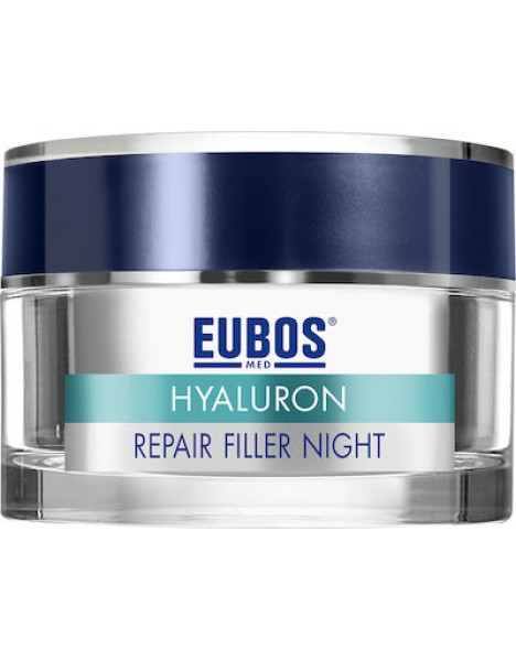 Eubos Hyaluron Repair Filler Κρέμα Προσώπου Νυκτός για Ενυδάτωση, Αντιγήρανση & Σύσφιξη με Υαλουρονικό Οξύ 50ml