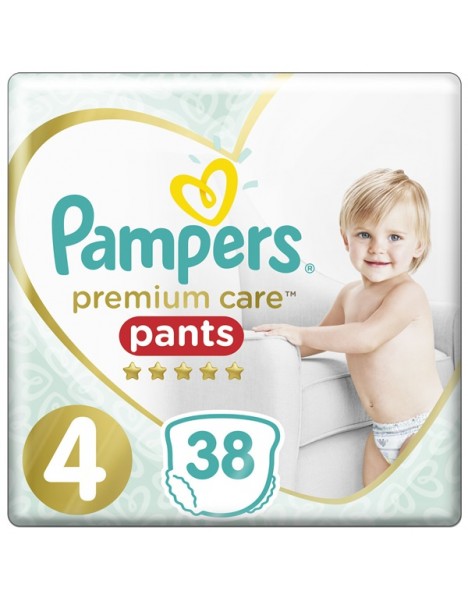Pampers Premium Care Pants No 4 (9-15kg) Πάνες-Βρακάκι 38Τμχ.