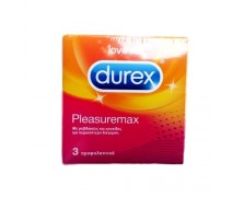 Durex Pleasuremax Προφυλακτικά Με Ραβδώσεις Και Κουκίδες Για Περισσότερη Διέγερση - 3 Τεμάχια