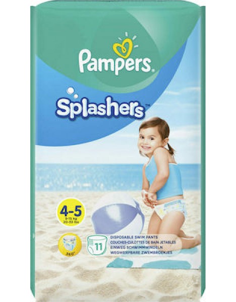 Pampers Splashers Πάνες Βρακάκι No. 4 για 9-15kg 11τμχ