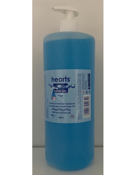 Viochrist Hearts 70% έγκριση ΕΟΦ Hand Gel Αντισηπτικό Gel χεριών 1lt