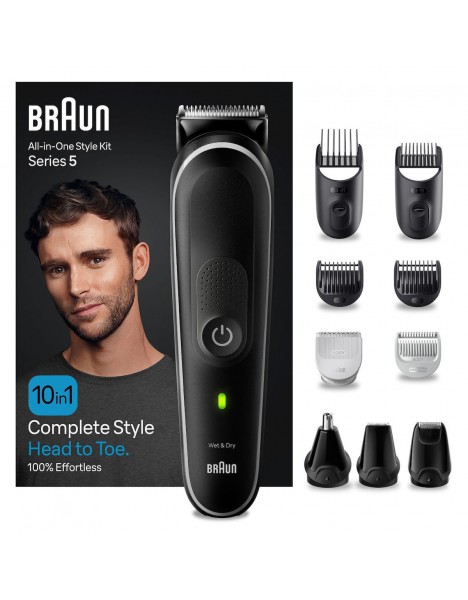 Braun All-In-One Style Kit Series 5 MGK5440 Trimmer Μηχανή Επαναφορτιζόμενη Black / Grey 447153