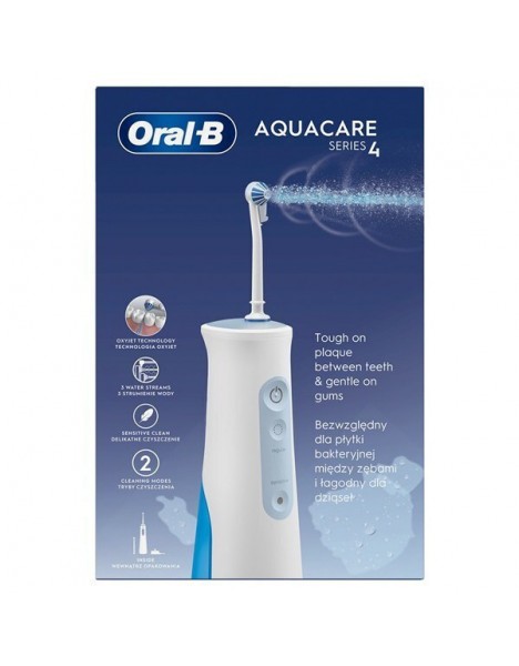 Oral-B Aquacare 4 Oxyjet Water Flosser Φορητό Σύστημα Καταιονισμού & Επαγγελματικός Εκτοξευτής Νερού