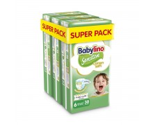 Babylino Sensitive Cotton Soft Super Pack Πάνες με Αυτοκόλλητο No. 6 για 13-18kg 114τμχ