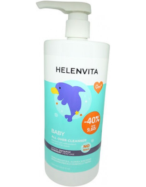 Helenvita Baby All Over Cleanser Perfume Talc 1000ml με Αντλία