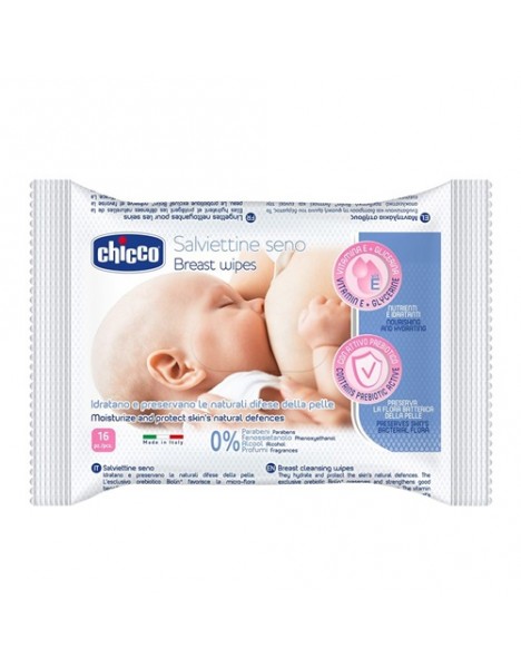Chicco Μαντηλάκια Καθαρισμού για το Στήθος 16τμχ 09165-00
