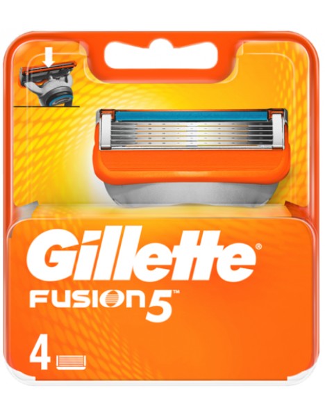 Gillette Fusion Λεπίδες Ανταλλακτικά για Ξυραφάκι 4τμχ