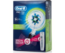 ORAL-B Pro 750 CrossAction Ηλεκτρική Οδοντόβουρτσα Special Edition Black + Travel Case