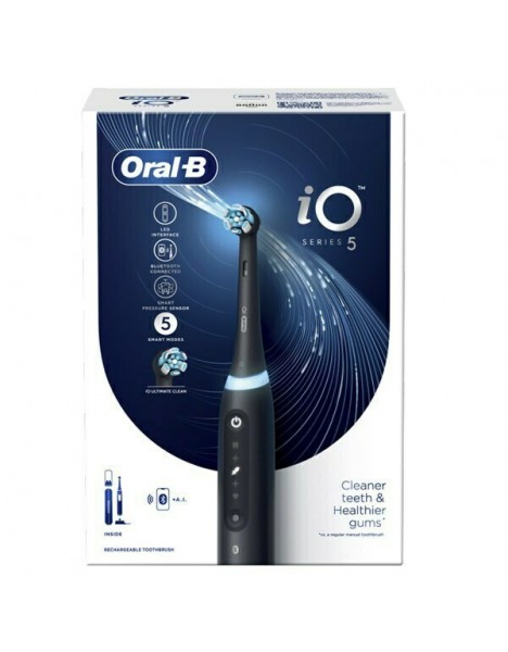 Oral-B IO Series 5 Ηλεκτρική Οδοντόβουρτσα με Αισθητήρα Πίεσης και Θήκη Ταξιδίου Black