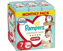 Pampers Premium Care Premium Care Pants Πάνες Βρακάκι No. 7 για 17+kg 80τμχ