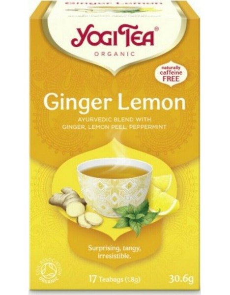 Yogi Tea Ginger Lemon Τσάι με Γεύση Τζίντζερ - Λεμόνι 17 Φακελάκια 30,6gr