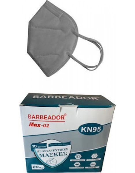 Max Barbeador Max-02 Filtering Half mask FFP2 Γκρι 20τμχ