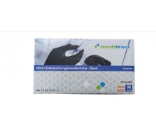 Meditrast Nitril-Handschuhe Extra Strong Γάντια Νιτριλίου Χωρίς Πούδρα σε Μαύρο Χρώμα 100τμχ