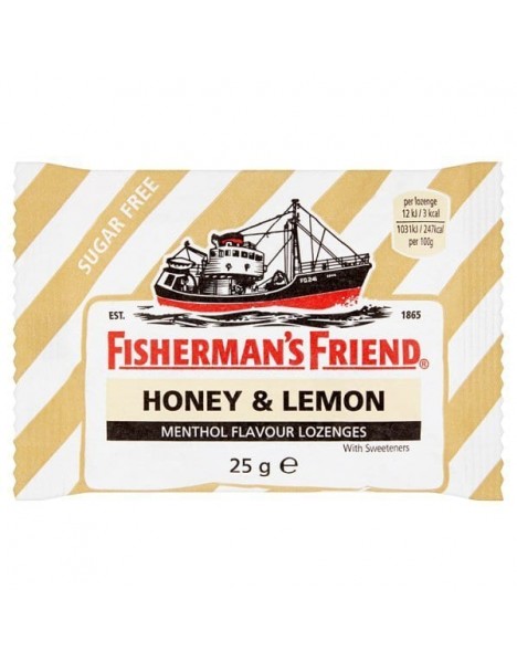 Fisherman's Friend Original χωρίς ζάχαρη 25gr Μέλι και Λεμόνι 