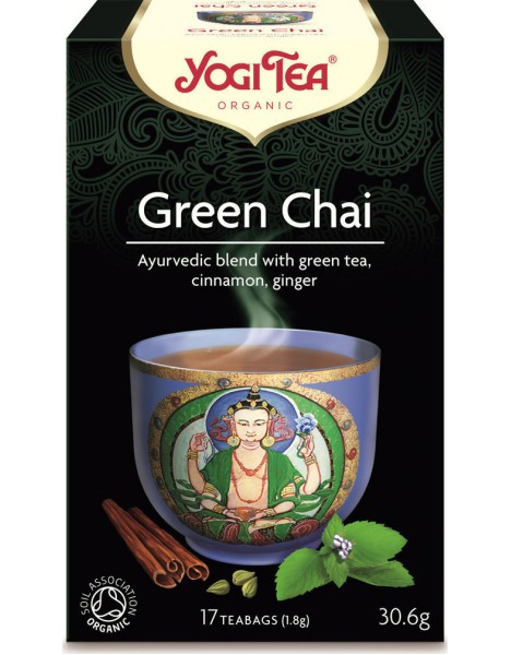 Yogi Tea Green Chai (17τμχ) - Πράσινο Τσάι, Κανέλα & Τζίντζερ