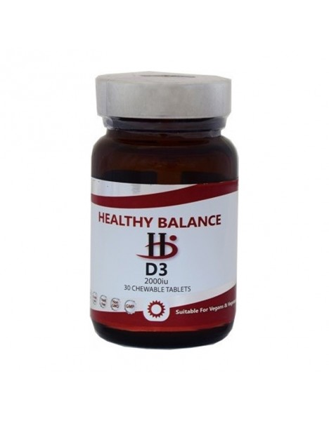 Healthy Balance D3 2000 IU 30 chewable tabs 1+1 ΔΩΡΟ