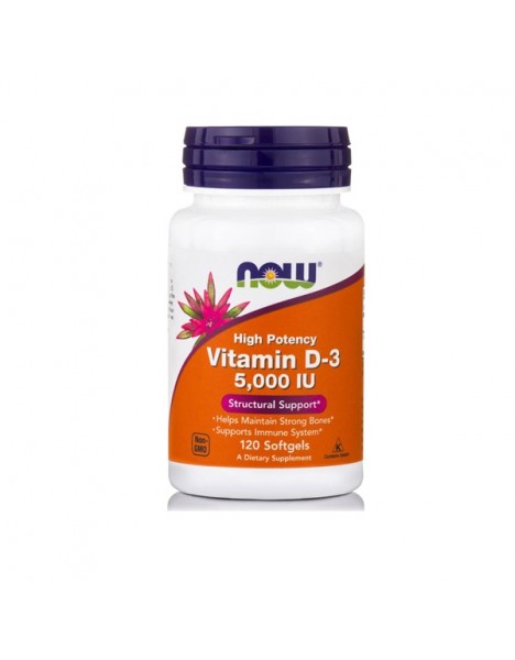 Now Vitamin D3 5000 IU, 120 softgels