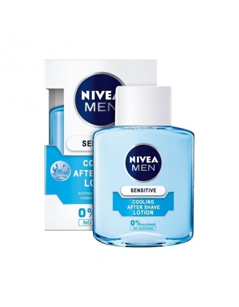 Nivea Men Sensitive Cooling After Shave Lotion 0% Alcohol No Burning 100ml 