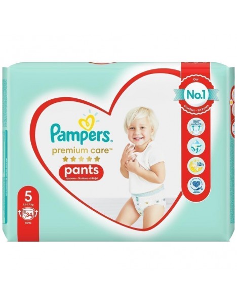 Pampers Premium Care Pants Jumbo Pack Νo5 (12-17kg) 34τεμ