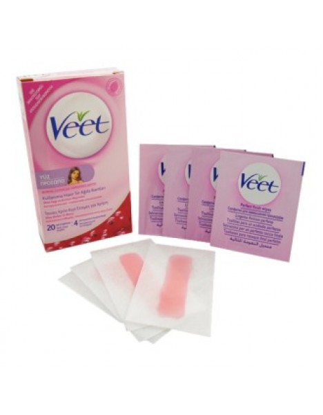 Veet Easy Strip Κρύο κερί για το πρόσωπο 20τμχ