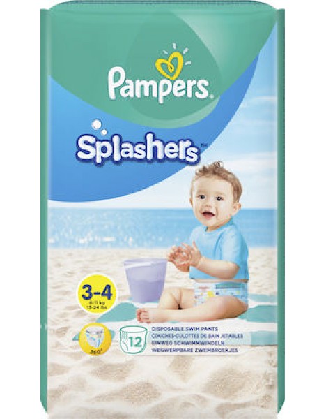 Pampers Splashers Πάνες Μαγιό No. 3 για 6-11kg 12τμχ
