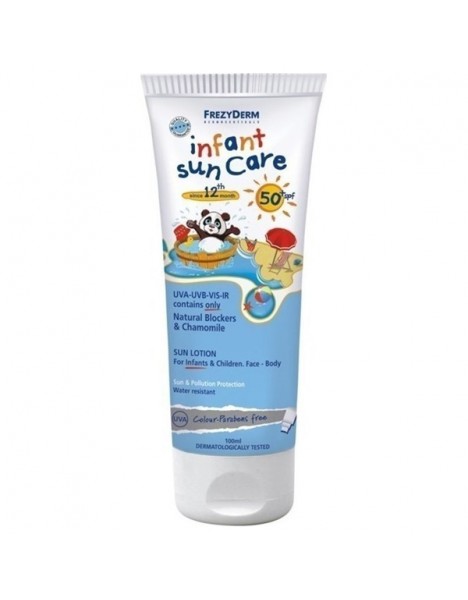 Frezyderm Infant Sun Care SPF50+ Αντιηλιακό γαλάκτωμα για νήπια και παιδιά από τον 12ο μήνα, 100ml