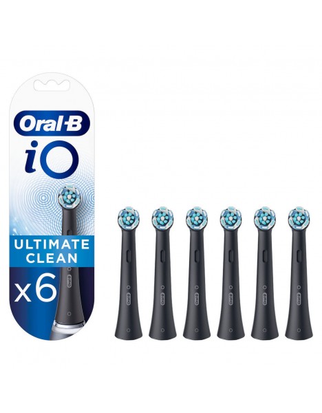Oral-B iO Ultimate Clean Ανταλλακτικές Κεφαλές για Ηλεκτρική Οδοντόβουρτσα Black Black 6τμχ