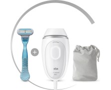 Σετ αποτρίχωσης Laser Braun Silk-expert Mini PL1124, με ξυραφάκι Venus και θήκη μεταφοράς PL1124