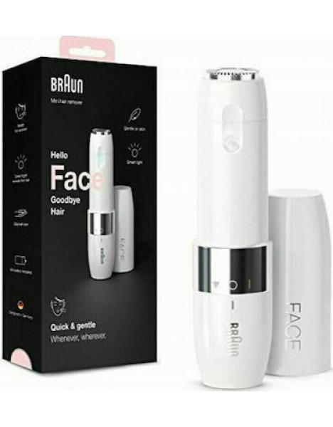 Braun Braun Hello Face FS1000 Mini Hair Remover Ξυριστική Μηχανή Προσώπου με Μπαταρίες