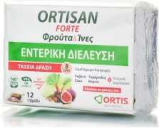 Ortis Ortisan Forte Φρούτα & Ίνες 12 Κύβοι Για τη Δυσκοιλιότητα