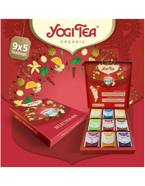 Yogi Tea Selection Box Συλλογή Αφεψημάτων Διαφορετικών Γεύσεων, 9x5τεμ (86g)