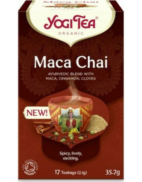 Yogi Tea Maca Chai (17τμχ) - Τσάι Μάκα, Κανέλα, Γαρύφαλλο