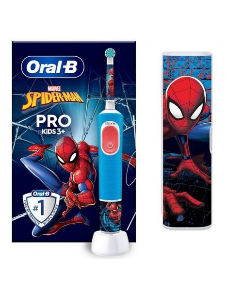 Oral-B Promo Pro Kids 3+ Spiderman Παιδική Ηλεκτρική Οδοντόβουρτσα 3+ Ετών + Δώρο Θήκη Ταξιδίου 1 τεμάχιο