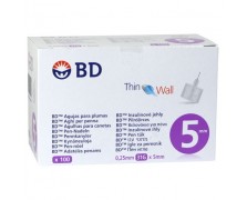 BD Thin Wall Βελόνες ινσουλίνης Για Πένες 31G x 5mm 100τμχ
