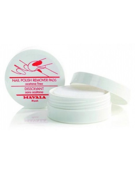 Mavala Nail Polish Remover Pads Ξεβαφτικό Νυχιών χωρίς Ασετόν σε Εμποτισμένους Δίσκους Βαμβακιού 30τμχ