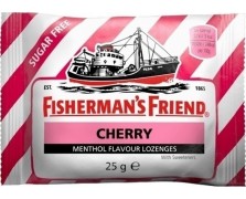 Fisherman's Friend Original, καραμέλες με γεύση Κερασιού και Μενθόλη ΧΩΡΙΣ ζάχαρη 25gr