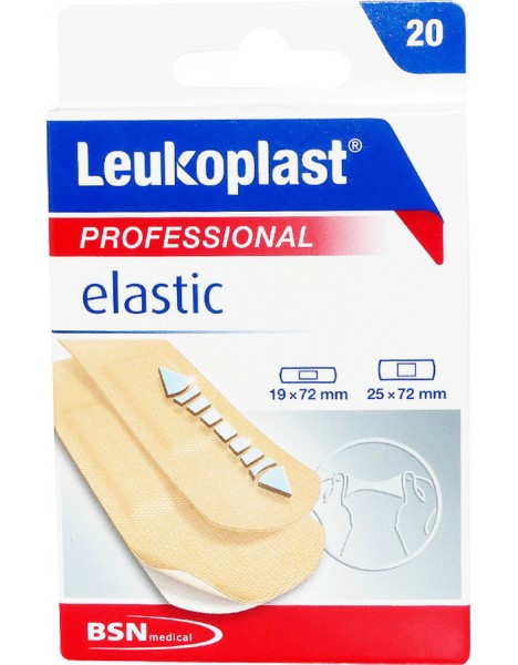 LEUKOPLAST Leukoplast Elastic - 2 μεγέθη 19x72mm & 25x72mm 20 τμχ