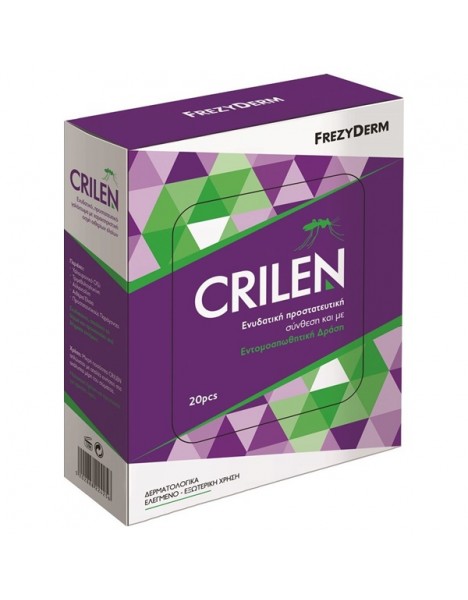 Frezyderm Crilen Wipes ενυδατικά μαντηλάκια με εντομοαπωθητική δράση 20τμχ