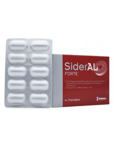 Winmedica SiderAL Forte 20 Κάψουλες - Συμπλήρωμα Διατροφής Με Βάση Σουκροσωμικό Σίδηρο & Βιταμίνη C