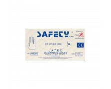 Safety Γάντια Latex με Πούδρα μιας Χρήσης 100τμχ