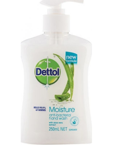 Dettol Moisture Aloe Vera & Milk Proteins Liquid Hand Wash 250ml Pump