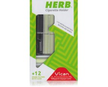 Herb cigarette holder Black  12 ανταλλακτικά φίλτρα με θήκη