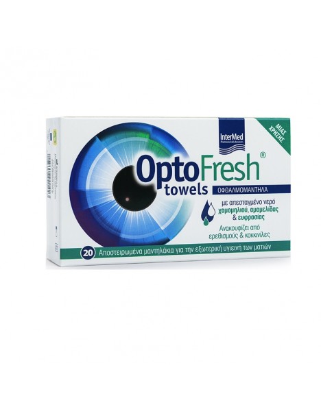 Intermed OptoFresh Towels Αποστειρωμένα Οφθαλμομάντηλα 20τμχ
