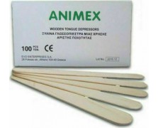 Γλωσσοπίεστρα ξύλινα απλά Animex 100 τμχ