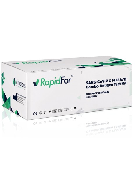 RapidFor Vitrosens SARS-CoV-2 & FLU A/B Combo Antigen Test Kit 25 Τμχ